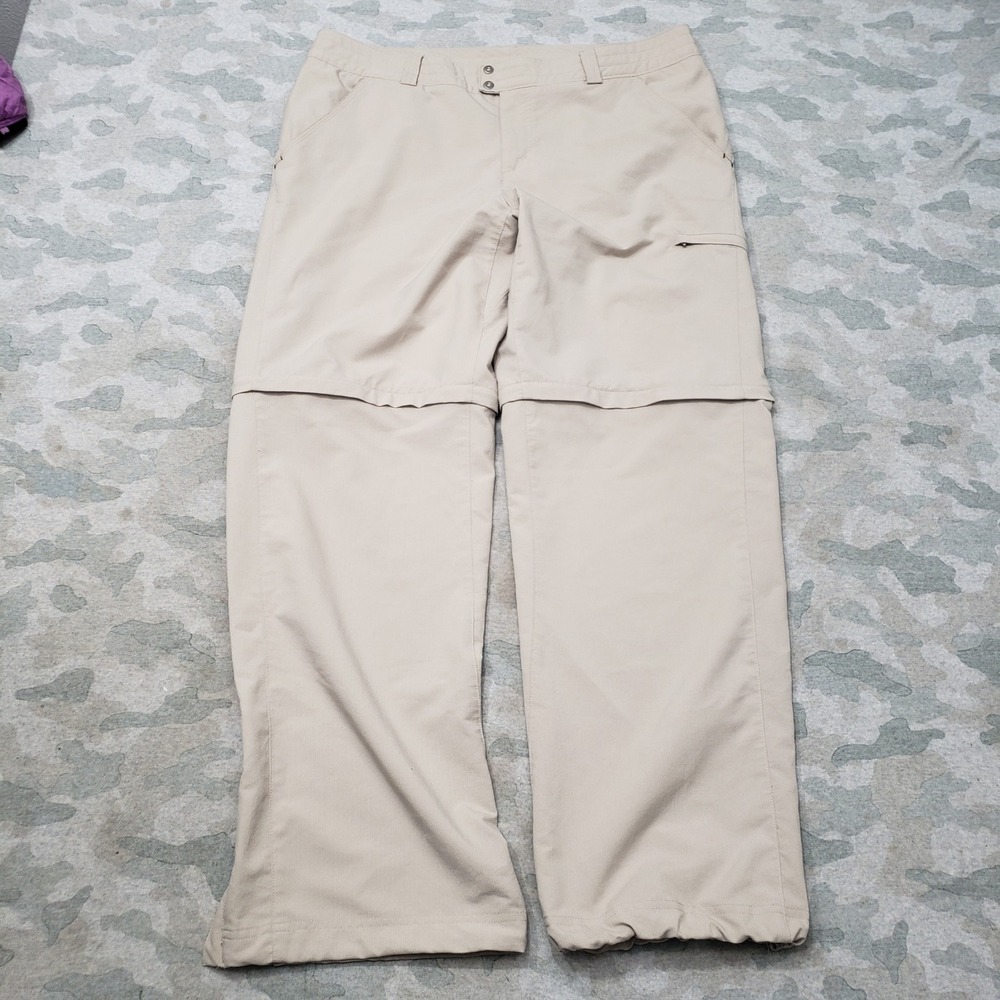 Columbia Titanium Convertible Pants Womens 16 Tan Hiking Outdoor Straight Leg